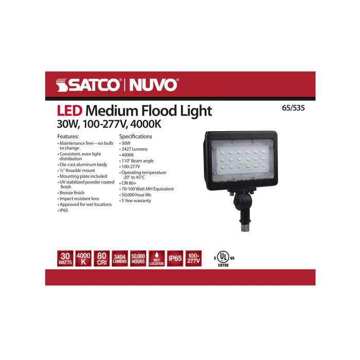 LED Flood Light in Bronze