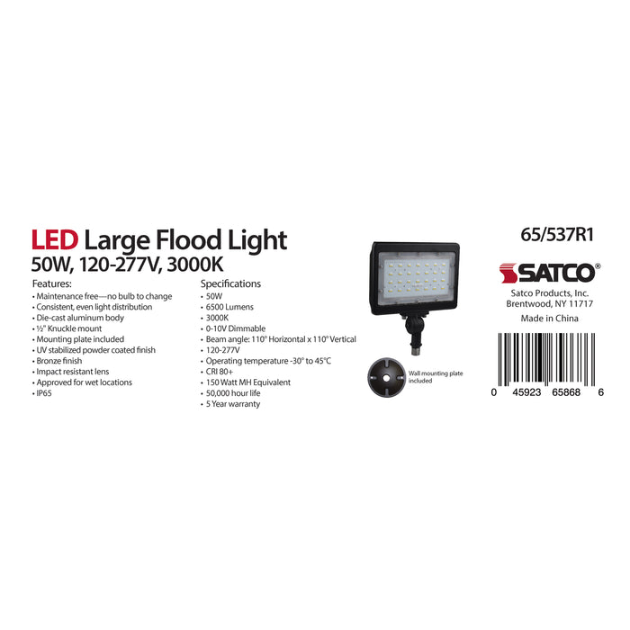 LED Flood Light in Bronze