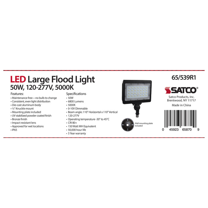 LED Flood Light in Bronze