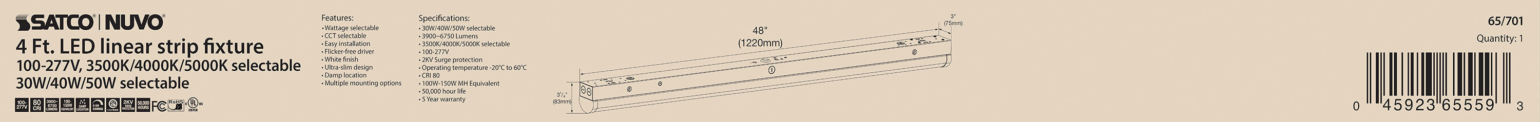 LED Linear Strip Light in White