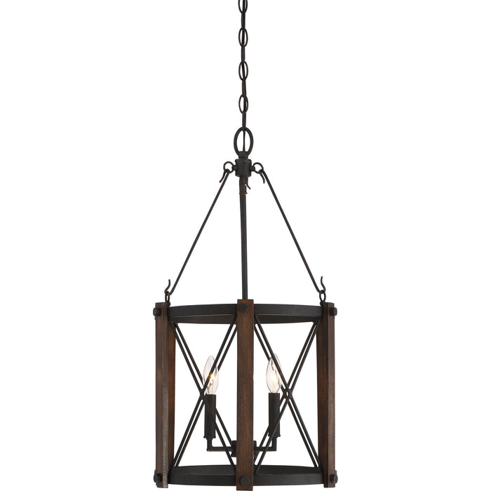 Myhouse Lighting Quoizel - BRO5203MK - Three Light Foyer Pendant - Baron - Marcado Black