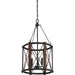 Myhouse Lighting Quoizel - BRO5203MK - Three Light Foyer Pendant - Baron - Marcado Black