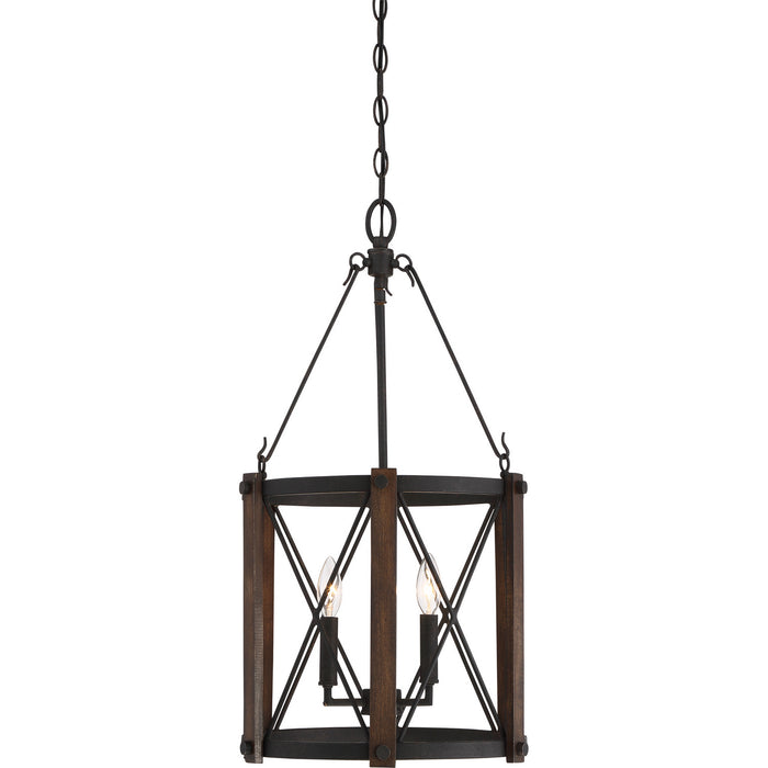 Myhouse Lighting Quoizel - BRO5203MK - Three Light Foyer Pendant - Baron - Marcado Black