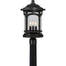 Myhouse Lighting Quoizel - MBH9011K - Three Light Outdoor Post Lantern - Marblehead - Mystic Black