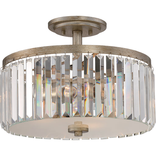 Myhouse Lighting Quoizel - MIR1715VG - Three Light Semi-Flush Mount - Mirage - Vintage Gold