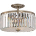 Myhouse Lighting Quoizel - MIR1715VG - Three Light Semi-Flush Mount - Mirage - Vintage Gold