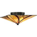 Myhouse Lighting Quoizel - TFAS1615VA - Two Light Flush Mount - Asheville - Valiant Bronze