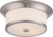 Myhouse Lighting Nuvo Lighting - 60-5460 - Two Light Flush Mount - Mobili - Brushed Nickel