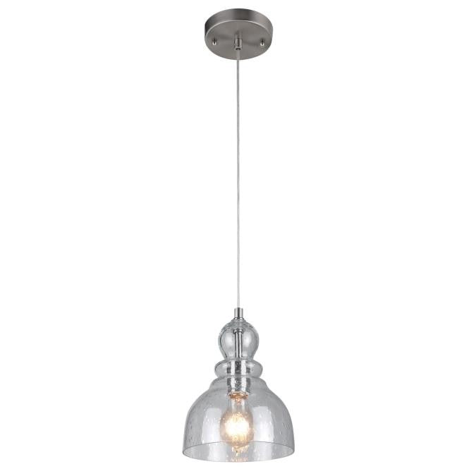 Myhouse Lighting Westinghouse Lighting - 6100700 - One Light Mini Pendant - Fiona - Brushed Nickel