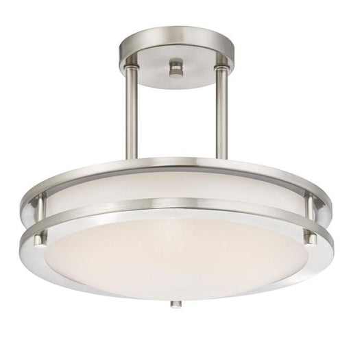 Myhouse Lighting Westinghouse Lighting - 6400900 - LED Semi-Flush Mount - Lauderdale - Brushed Nickel