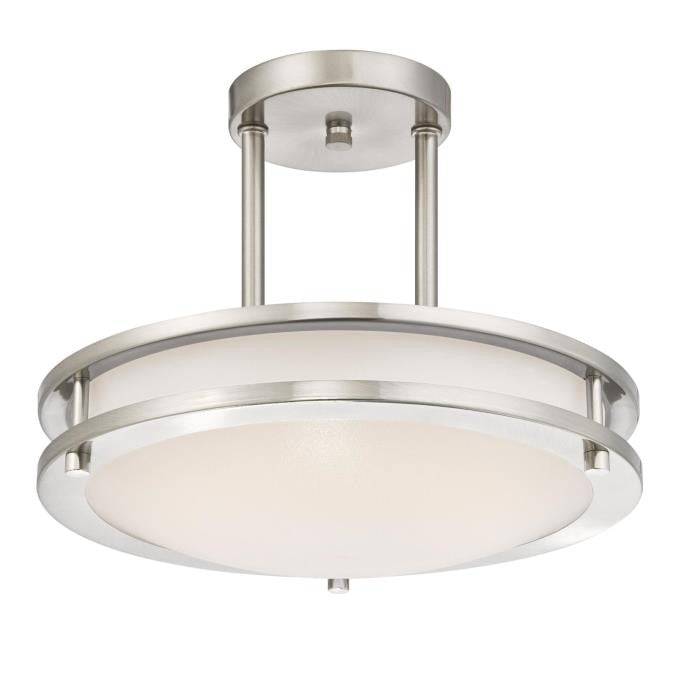 Myhouse Lighting Westinghouse Lighting - 6400900 - LED Semi-Flush Mount - Lauderdale - Brushed Nickel