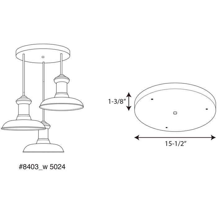 Myhouse Lighting Progress Lighting - P8403-20 - Canopy - Accessory Canopy - Antique Bronze