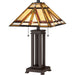 Myhouse Lighting Quoizel - TF2095TRS - Two Light Table Lamp - Gibbons - Russet