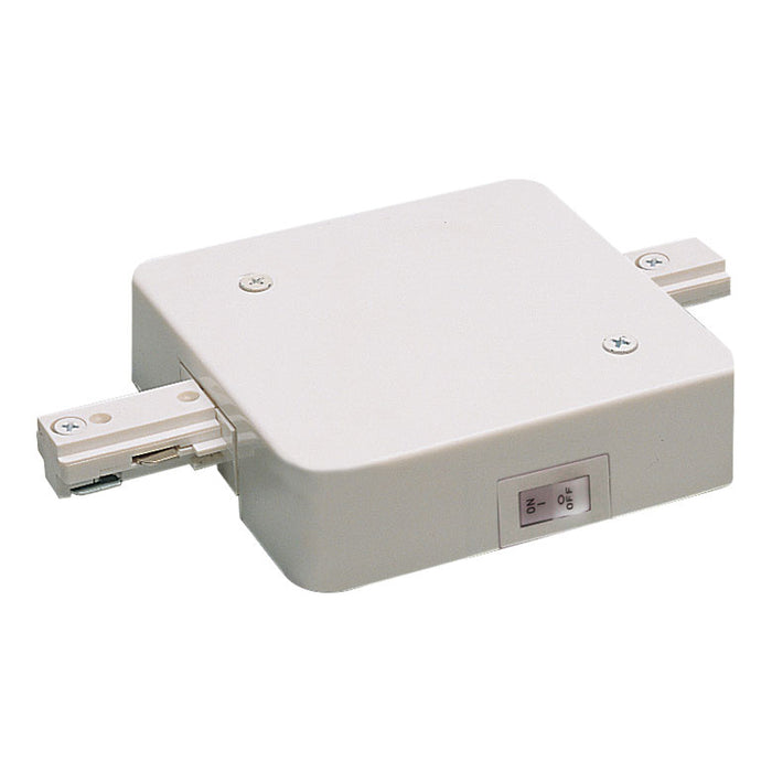 Myhouse Lighting Nora Lighting - NT-358W/14A - In-Line Feed W/ Circuit Limiter, 14 Amps, 1 Circuit Track - Track Syst & Comp-1 Cir - White