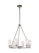 Myhouse Lighting Generation Lighting - F2985/6SN/CH - Six Light Chandelier - Jonah - Satin Nickel / Chrome