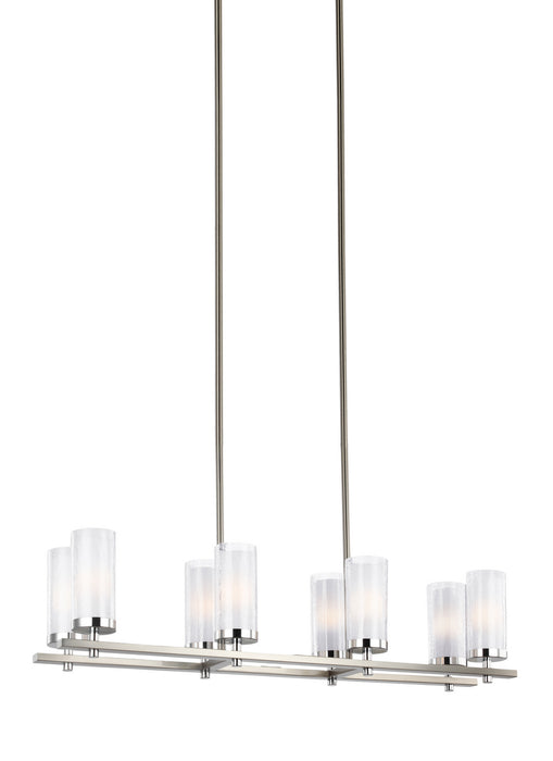 Myhouse Lighting Generation Lighting - F2986/8SN/CH - Eight Light Island Chandelier - Jonah - Satin Nickel / Chrome