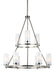 Myhouse Lighting Generation Lighting - F2987/9SN/CH - Nine Light Chandelier - Jonah - Satin Nickel / Chrome