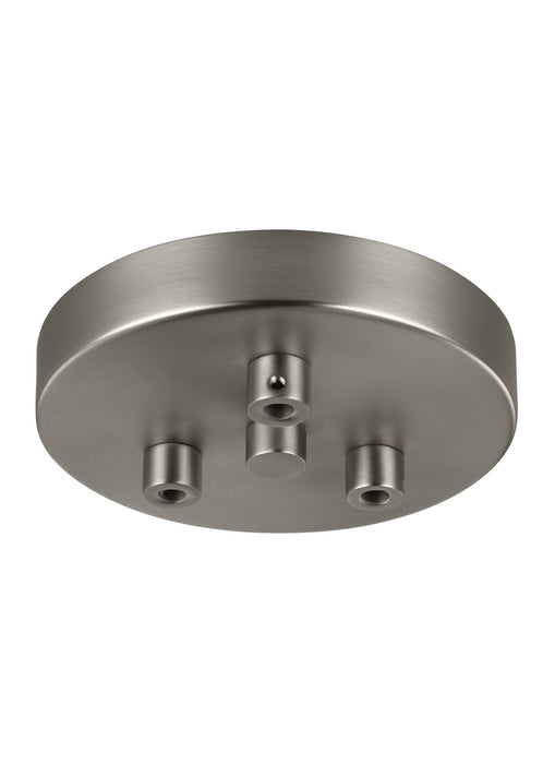 Myhouse Lighting Generation Lighting - MPC03SN - Three Light Multi-Port Canopy with Swag Hooks - Multi-Port Canopies - Satin Nickel