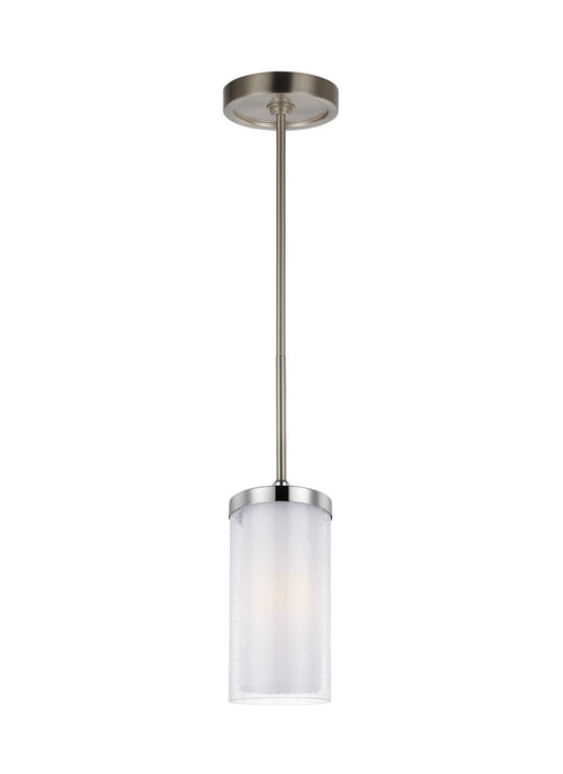 Myhouse Lighting Generation Lighting - P1334SN/CH - One Light Pendant - Jonah - Satin Nickel / Chrome