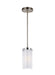 Myhouse Lighting Generation Lighting - P1334SN/CH - One Light Pendant - Jonah - Satin Nickel / Chrome