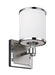 Myhouse Lighting Generation Lighting - VS23301SN/CH - One Light Wall Sconce - Prospect Park - Satin Nickel / Chrome