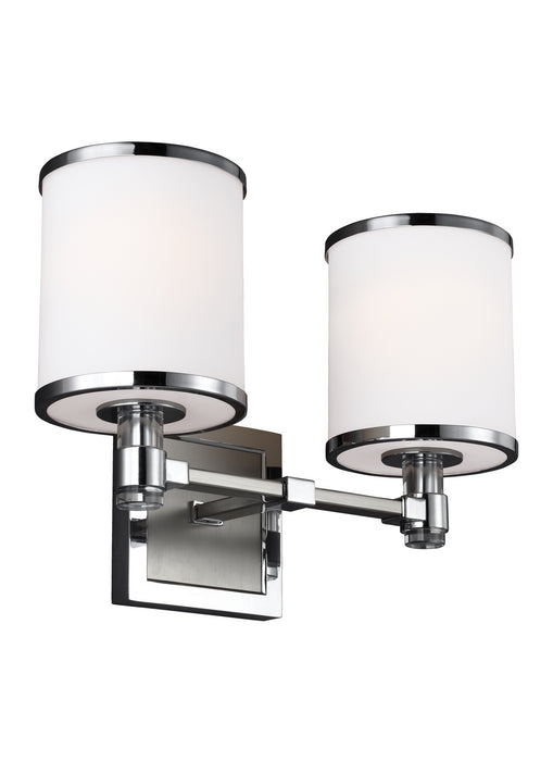 Myhouse Lighting Generation Lighting - VS23302SN/CH - Two Light Vanity - Prospect Park - Satin Nickel / Chrome