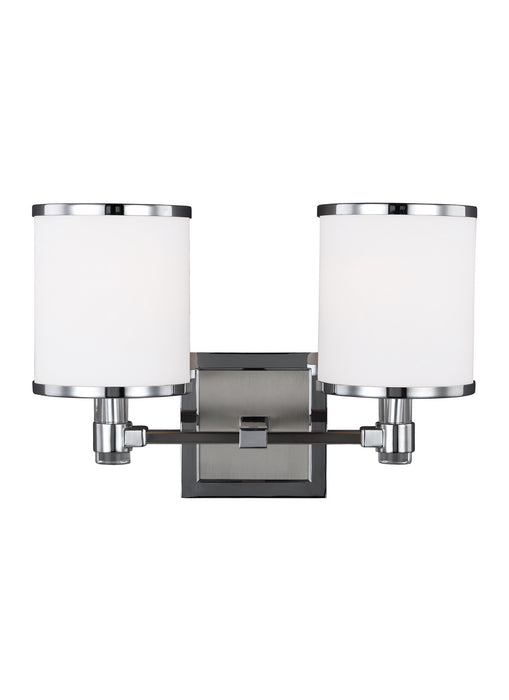 Myhouse Lighting Generation Lighting - VS23302SN/CH - Two Light Vanity - Prospect Park - Satin Nickel / Chrome