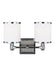 Myhouse Lighting Generation Lighting - VS23302SN/CH - Two Light Vanity - Prospect Park - Satin Nickel / Chrome