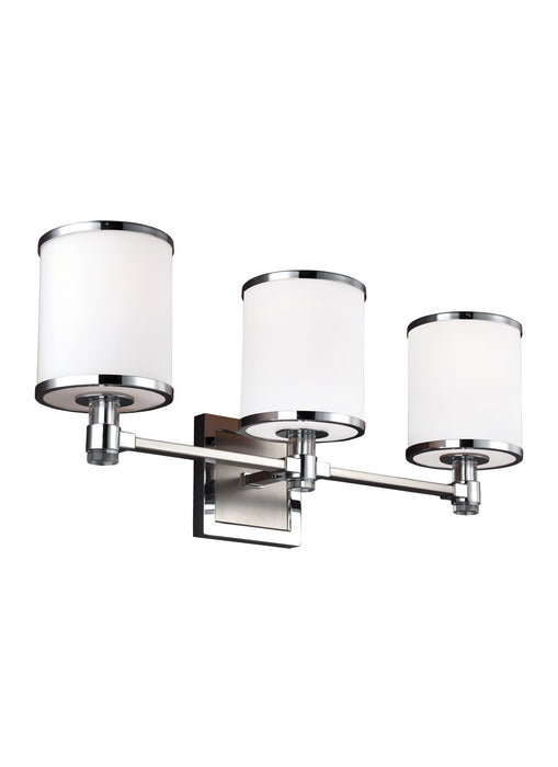 Myhouse Lighting Generation Lighting - VS23303SN/CH - Three Light Vanity - Prospect Park - Satin Nickel / Chrome