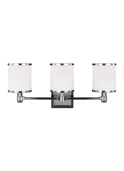 Myhouse Lighting Generation Lighting - VS23303SN/CH - Three Light Vanity - Prospect Park - Satin Nickel / Chrome