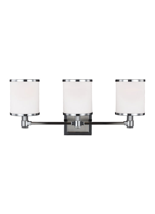 Myhouse Lighting Generation Lighting - VS23303SN/CH - Three Light Vanity - Prospect Park - Satin Nickel / Chrome