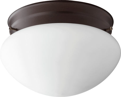 Myhouse Lighting Quorum - 3023-6-86 - One Light Ceiling Mount - 3023 Opal Mushrooms - Oiled Bronze w/ Satin Opal