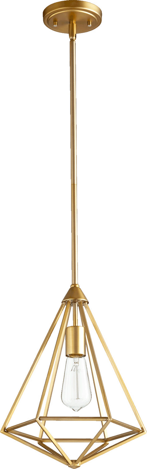 Myhouse Lighting Quorum - 3311-80 - One Light Pendant - Bennett - Aged Brass