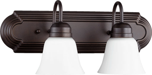 Myhouse Lighting Quorum - 5094-2-86 - Two Light Vanity - 5094 Vanities - Oiled Bronze w/ Satin Opal