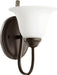 Myhouse Lighting Quorum - 5510-1-186 - One Light Wall Mount - Spencer - Oiled Bronze w/ Satin Opal