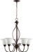 Myhouse Lighting Quorum - 6010-5-186 - Five Light Chandelier - Spencer - Oiled Bronze w/ Satin Opal