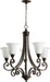 Myhouse Lighting Quorum - 6154-5-186 - Five Light Chandelier - Bryant - Oiled Bronze w/ Satin Opal