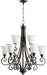 Myhouse Lighting Quorum - 6154-9-186 - Nine Light Chandelier - Bryant - Oiled Bronze w/ Satin Opal