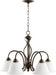 Myhouse Lighting Quorum - 6410-5-186 - Five Light Chandelier - Spencer - Oiled Bronze w/ Satin Opal