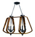 Myhouse Lighting Maxim - 20927BWIO - Six Light Chandelier - Road House - Barn Wood / Iron Ore