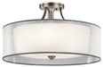 Myhouse Lighting Kichler - 42399AP - Five Light Semi Flush Mount - Lacey - Antique Pewter