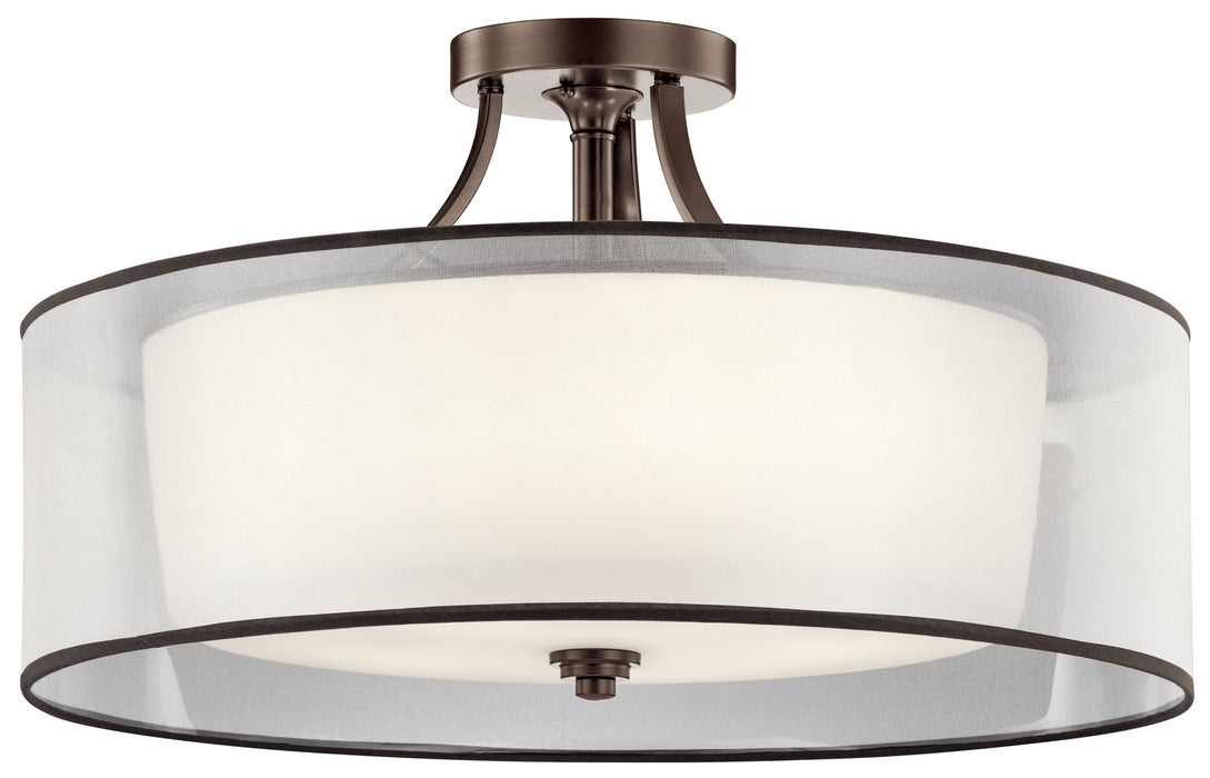 Myhouse Lighting Kichler - 42399MIZ - Five Light Semi Flush Mount - Lacey - Mission Bronze