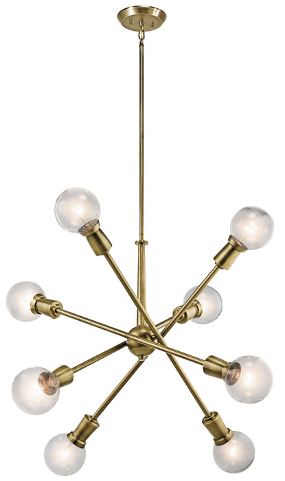 Myhouse Lighting Kichler - 43118NBR - Eight Light Chandelier - Armstrong - Natural Brass