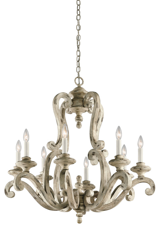 Myhouse Lighting Kichler - 43265DAW - Eight Light Chandelier - Hayman Bay - Distressed Antique White