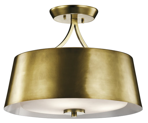 Myhouse Lighting Kichler - 43744NBR - Three Light Pendant/Semi Flush Mount - Maclain - Natural Brass