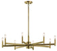 Myhouse Lighting Kichler - 43857NBR - Eight Light Chandelier - Erzo - Natural Brass