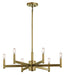 Myhouse Lighting Kichler - 43859NBR - Six Light Chandelier - Erzo - Natural Brass