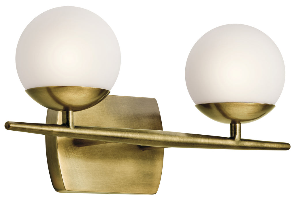 Myhouse Lighting Kichler - 45581NBR - Two Light Bath - Jasper - Natural Brass