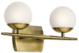 Myhouse Lighting Kichler - 45581NBR - Two Light Bath - Jasper - Natural Brass