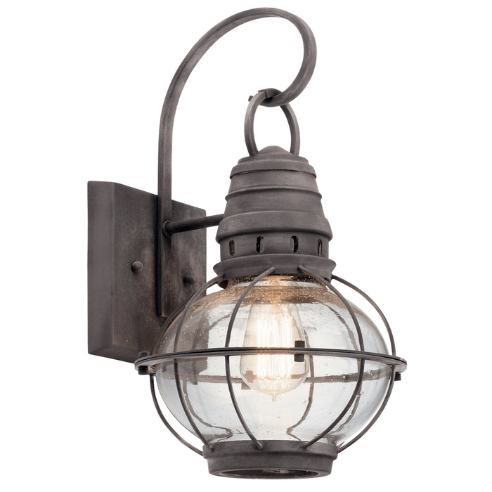 Myhouse Lighting Kichler - 49628WZC - One Light Outdoor Wall Mount - Bridge Point - Weathered Zinc